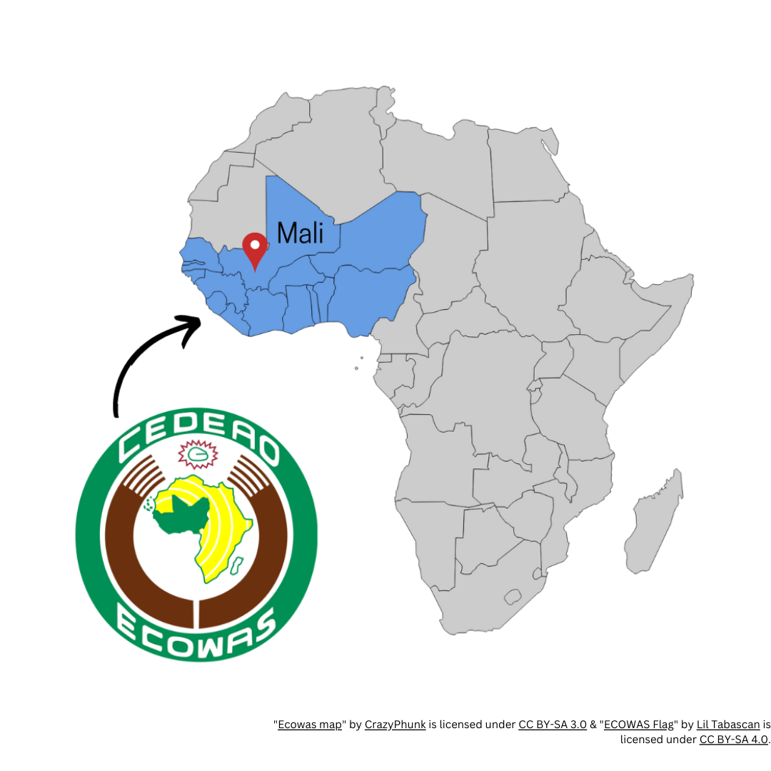 è Ecowas map by CrazyPhunk is licensed under CC BY-SA 3.0 & ECOWAS Flag by Lil Tabascan is licensed under CC BY-SA 4.0.(1)